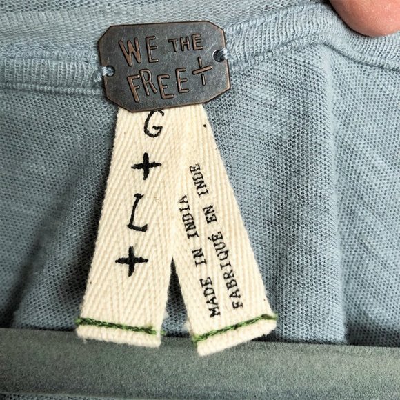 Free People Tee Phoebe Drapey Layered T-Shirt - L - Picture 2 of 5